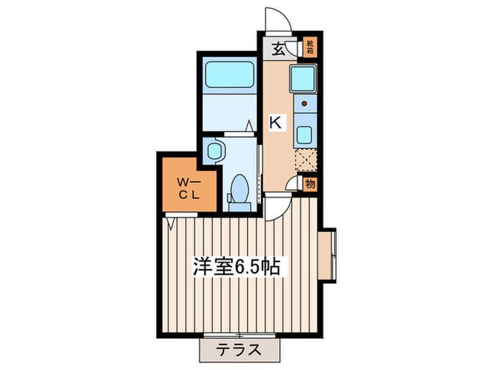 SOYO I(1K/1階)の間取り写真