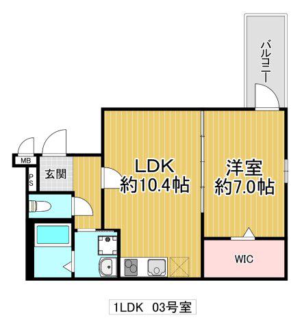 STスクエア徳庵(1LDK/3階)の間取り写真