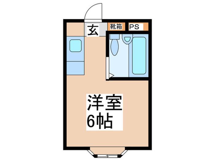 コーポラスアビコ(ワンルーム/2階)の間取り写真
