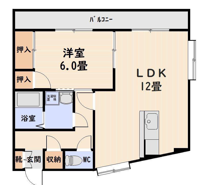 パストラル(1LDK/1階)の間取り写真