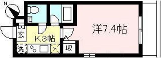 レフィナードシティ向ヶ丘(1K/3階)の間取り写真