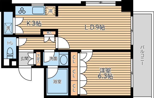 KDXレジデンス代官山II(1LDK/1階)の間取り写真