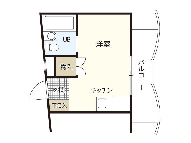 谷崎ビル(ワンルーム/3階)の間取り写真