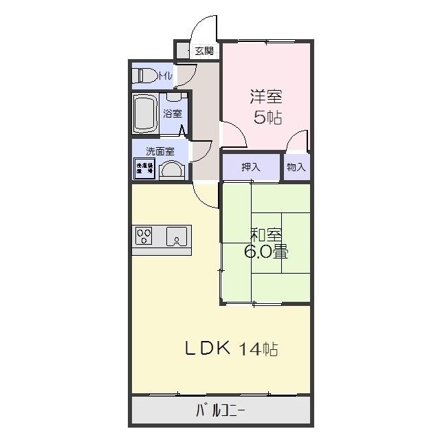 丸の内スクエア(2LDK/2階)の間取り写真