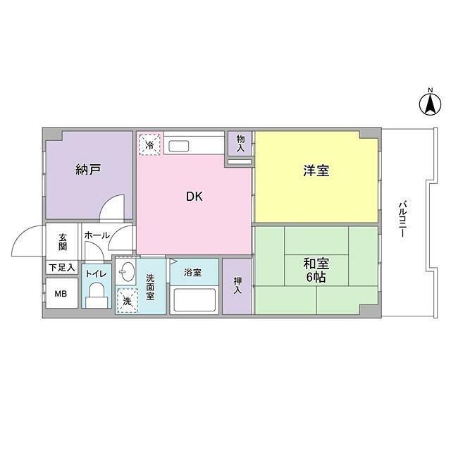 プリムローズ菊名壱番館(2SDK/1階)の間取り写真