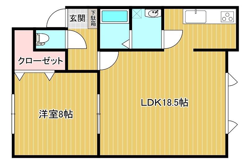 グリーン・パル5(1LDK/2階)の間取り写真