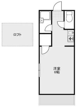 ジョリス北方(1K/2階)の間取り写真