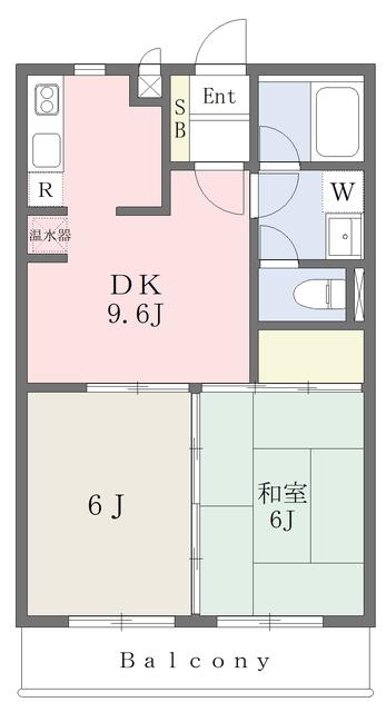 リヴ宮千代(2DK/4階)の間取り写真