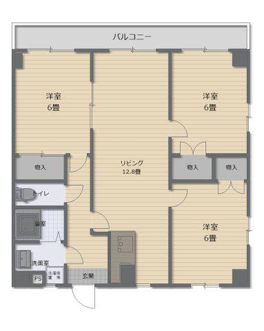 アリュール船小路テラス(3LDK/7階)の間取り写真