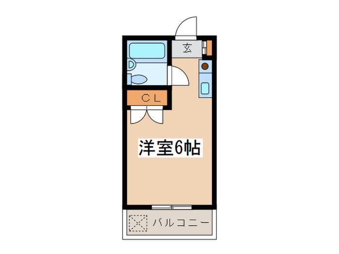 エクレール仙川PARTII(ワンルーム/1階)の間取り写真