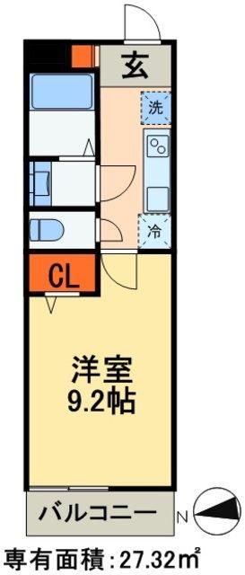 リブリ・ヨシキ(1K/1階)の間取り写真