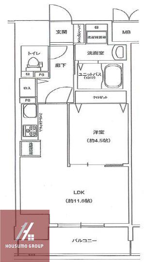 大拓メゾン鶴見(1LDK/7階)の間取り写真