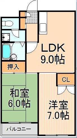 グリーンピア・I(2LDK/2階)の間取り写真