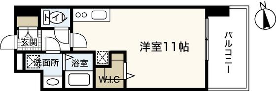 パークフラッツ土橋(ワンルーム/5階)の間取り写真