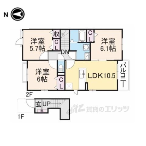 ETOILESS(3LDK/2階)の間取り写真