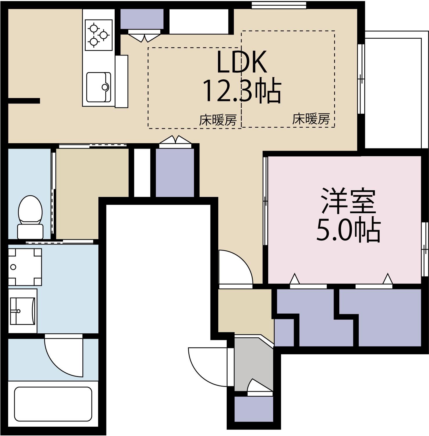 ドエル南青山(1LDK/3階)の間取り写真
