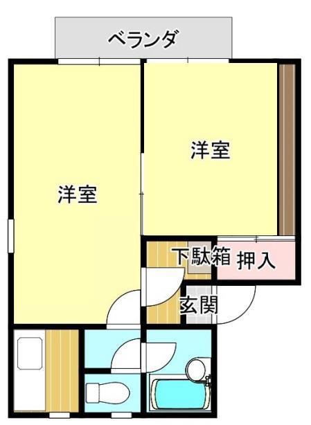 コーポ来夢A(1LDK/1階)の間取り写真