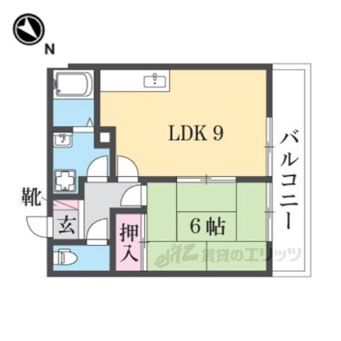 ビヨンドエミネンス C棟(1LDK/2階)の間取り写真