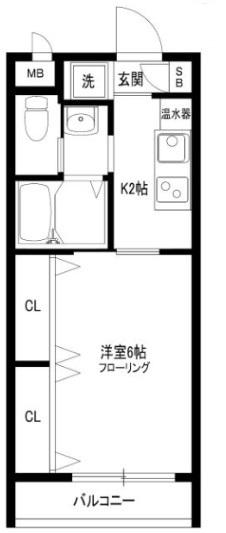 CELSION SUGAMO(1K/3階)の間取り写真