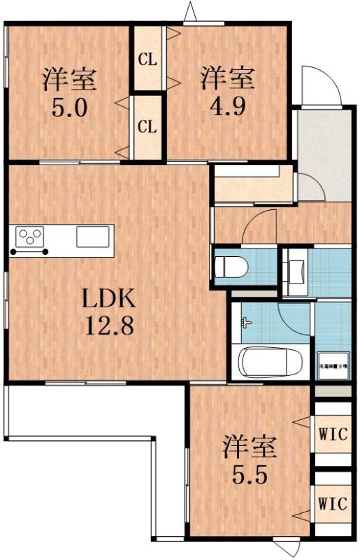フィールドコート住吉(3LDK/3階)の間取り写真