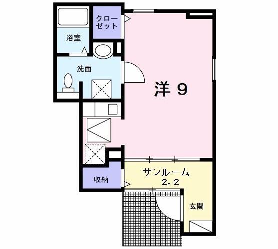 エルヴィータ SAIWAI(ワンルーム/1階)の間取り写真