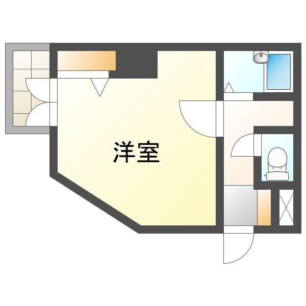 LDK東白壁(1K/4階)の間取り写真