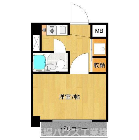 MAXビルディング(1K/3階)の間取り写真