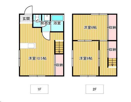 ハイムJUJU(2LDK/1階)の間取り写真