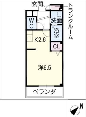 J・PRECIOUS(1K/1階)の間取り写真