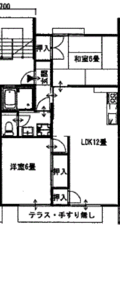 瀬戸ハイツA(2LDK/2階)の間取り写真