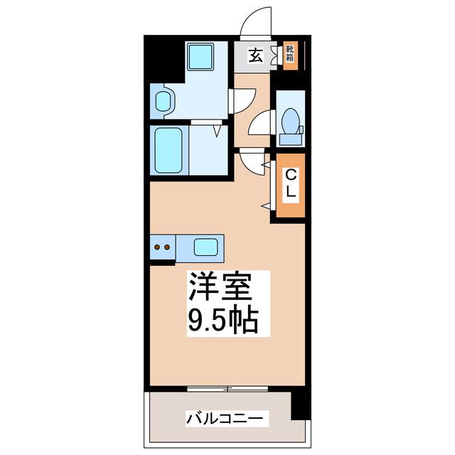 SQUARE三里木駅前(ワンルーム/4階)の間取り写真