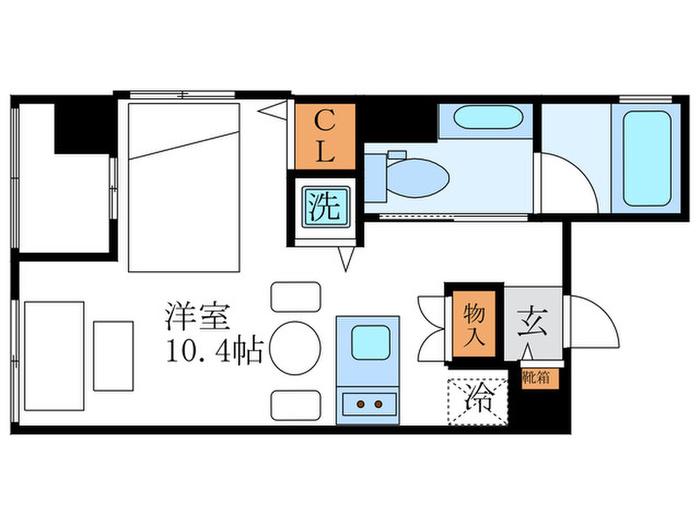 COTO GLANCE 御所北(ワンルーム/4階)の間取り写真