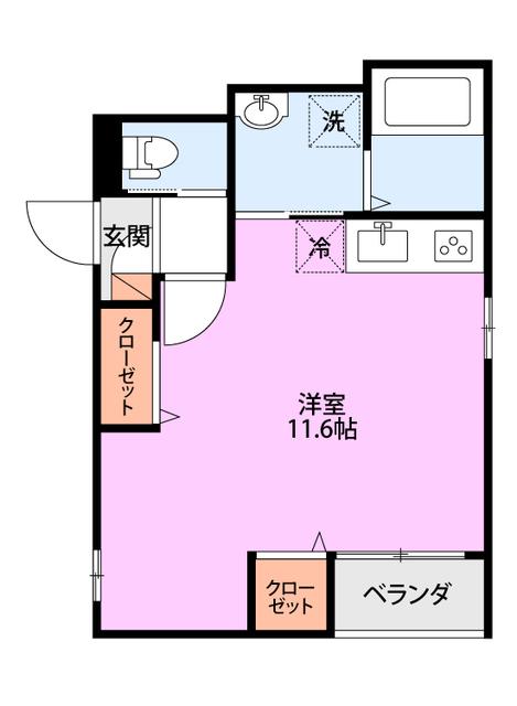RONDINES(ワンルーム/3階)の間取り写真