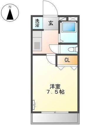 プチメゾン雅(1K/1階)の間取り写真