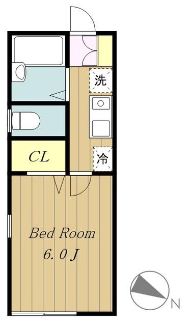 EMOH RUO(1K/2階)の間取り写真