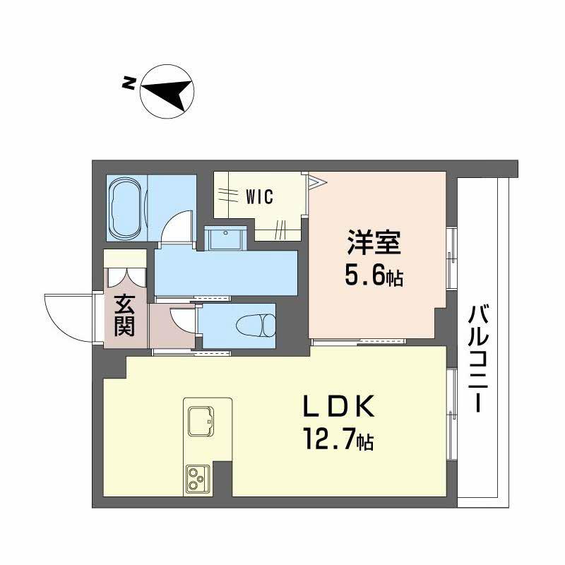 ＪＲ山陽本線 新倉敷駅 徒歩7分 3階建 新築(1LDK/3階)の間取り写真