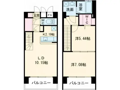 モードワン・鴨田(2LDK/7階)の間取り写真