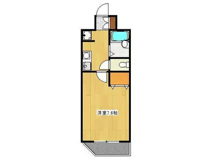 ダイナコート水前寺公園北203号(1K/2階)の間取り写真