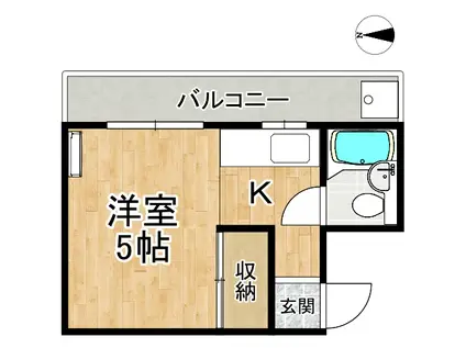 NORTEMU1(ワンルーム/2階)の間取り写真