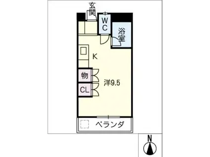 メゾン小嶋(ワンルーム/4階)の間取り写真