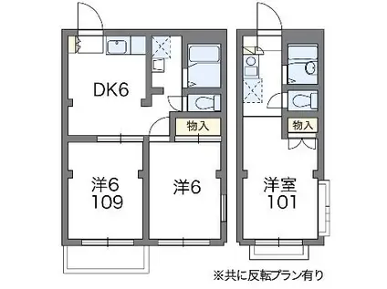 レオパレスANNEX新川崎(1K/3階)の間取り写真
