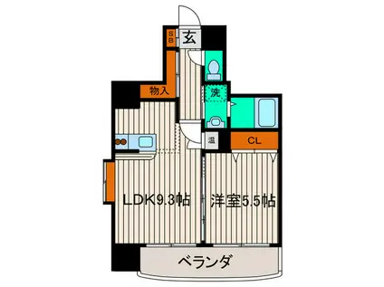 榴岡レジデンス壱番館(1LDK/7階)の間取り写真
