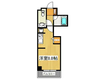 NY SQUARE FUNABASHI(1K/2階)の間取り写真