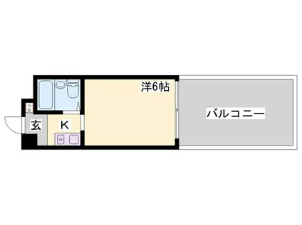 サンシャイングレート兵庫(1K/10階)の間取り写真