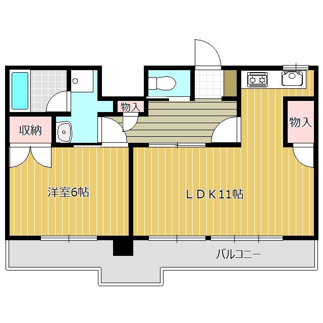 エスカイア森下(1LDK/7階)の間取り写真