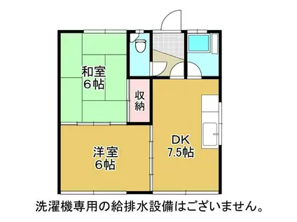 ガーデン緑ケ岡(2DK/2階)の間取り写真