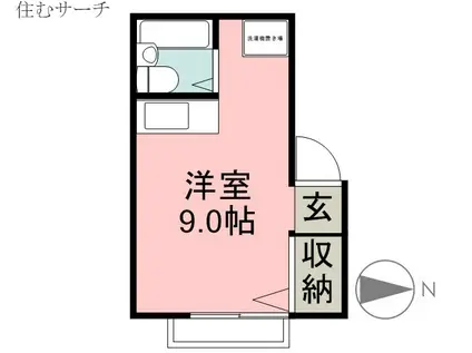 メゾンボザール(ワンルーム/2階)の間取り写真