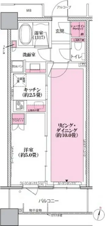 テラス渋谷美竹 10階階 間取り