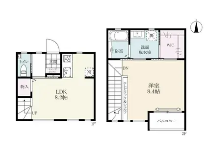 プレミアム蛎久(1LDK/1階)の間取り写真