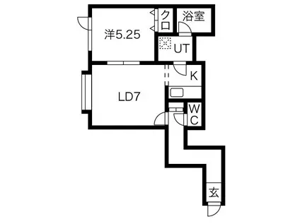 ペアービレッジ(1LDK/2階)の間取り写真